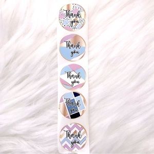 💚10/$10💚NEW 5 Thank You Round Stickers